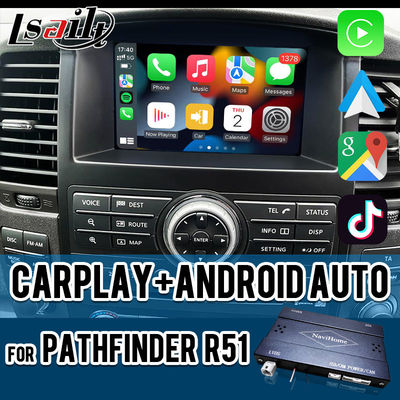 Pathfinder R51 D40 Navara 08IT için kablosuz Apple Carplay Arayüzü Android Auto, Bluetooth, WiFi, YouTube Müzik ile