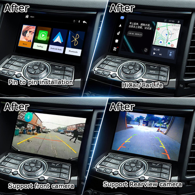Infiniti QX70 FX50 FX35 FX37 2011-2018 Android Otomatik Çözücü, Pin to Pin Kurulumu için Lsailt CarPlay Arayüzü
