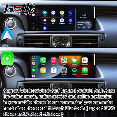 Lexus IS250 IS350 IS300 IS200t 2013-2021 Android Otomatik Çözücü, Mirror Link için Apple CarPlay Arabirimi