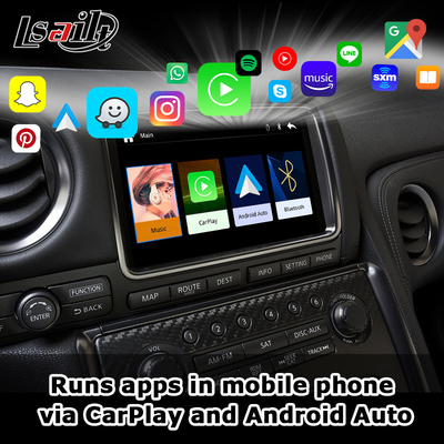 Kablosuz CarPlay Arayüzü GT-R GTR R35 2011-2017 Android Otomatik, GPS Navigasyonu, Geri Kamera dahil
