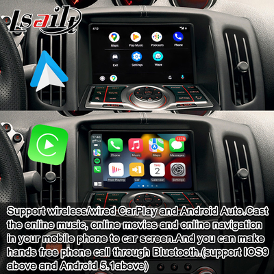Nissan 370Z 2010-2020 Android Otomatik Destek Sesli Komuta, Direksiyon Kontrolü için Lsailt Carplay Arayüz Kutusu