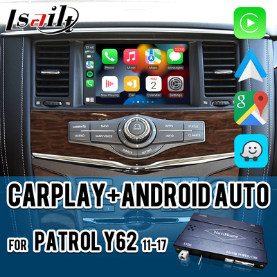 Nissan Patrol Y62, Pathfinder, Armada için Pin to Pin CarPlay Arayüzü Android Auto, Google Harita, Waze dahil