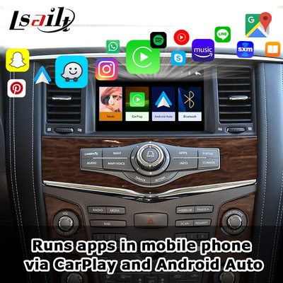 Nissan Patrol Y62, Pathfinder, Armada için Pin to Pin CarPlay Arayüzü Android Auto, Google Harita, Waze dahil