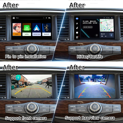 Nissan Patrol Y62, Pathfinder, Armada için Pin to Pin CarPlay Arayüzü Android Auto, Google Harita, Waze dahil