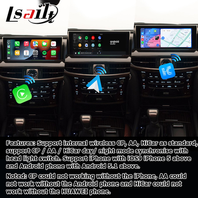 Lexus LX570 LX450d Android video arayüzü destek carplay android auto Qualcomm 8+128GB Android 11
