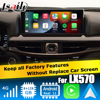 Lexus LX570 LX450d Android video arayüzü destek carplay android auto Qualcomm 8+128GB Android 11