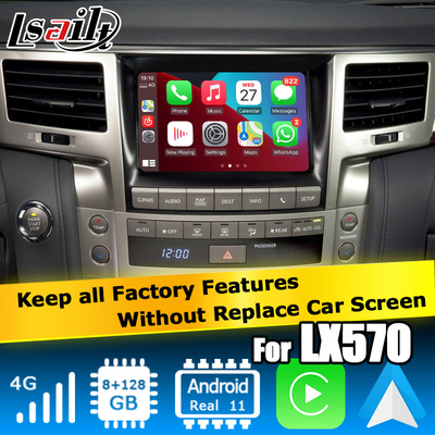 Lexus LX570 2013-2015 Android video arayüzü Qualcomm 8+128GB Android 11 tabanlı