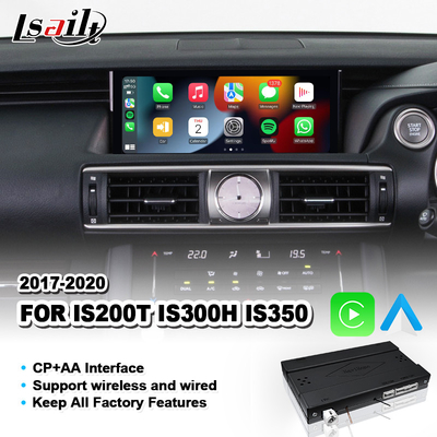 Kablosuz Android Otomatik Carplay Arayüzü Lexus IS200T IS300H IS350 F Sport IS 200T Fare Kontrolü 2017-2020