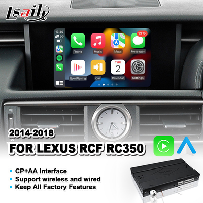Lexus RC 350 300h 200t 300 AWD F Sport 2014-2018 için kablosuz Android Otomatik Carplay Arayüzü