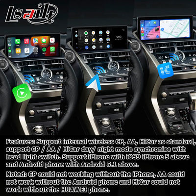 Qualcomm tabanlı Android 13 8+128GB Lexus NX300 NX300h NX200t android carplay video arayüzü