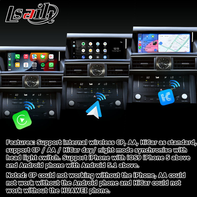 10.25 inç Android 8+128 Carplay Android Otomatik Ekran yükseltmesi HDMI Lexus IS200t IS350 IS300 için