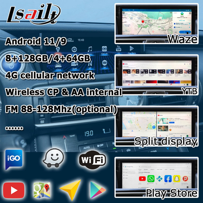 10.25 inç Android 8+128 Carplay Android Otomatik Ekran yükseltmesi HDMI Lexus IS200t IS350 IS300 için