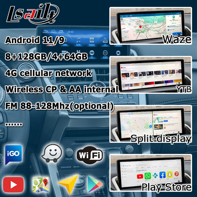 Lexus NX200t 10.25 Dokunmatik Ekran yükseltme Hexa İşlemci Android Otomatik Kablosuz Carplay
