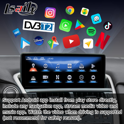 Lexus NX200t 10.25 Dokunmatik Ekran yükseltme Hexa İşlemci Android Otomatik Kablosuz Carplay
