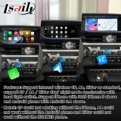ES300h ES250 ES350 Lexus Android Ekran yükseltmesi Carplay Android Auto Dash Cam 10.25 "Lsailt