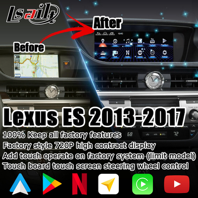 ES300h ES250 ES350 Lexus Android Ekran yükseltmesi Carplay Android Auto Dash Cam 10.25 "Lsailt