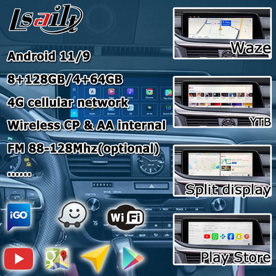 Android 8+128GB Lsailt Lexus Android carplay android otomatik ekran RX350 RX450h RX300 2.0Ghz işlemci