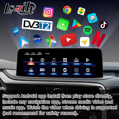 HD 12.3 Inch Android ekran yükseltmesi Lexus RX350 RX450h Lsailt Android Auto Carplay için