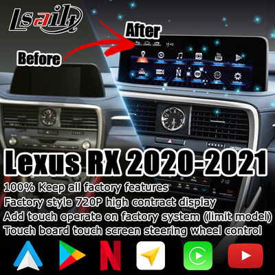 HD 12.3 Inch Android ekran yükseltmesi Lexus RX350 RX450h Lsailt Android Auto Carplay için