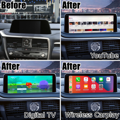 HD 12.3 Inch Android ekran yükseltmesi Lexus RX350 RX450h Lsailt Android Auto Carplay için