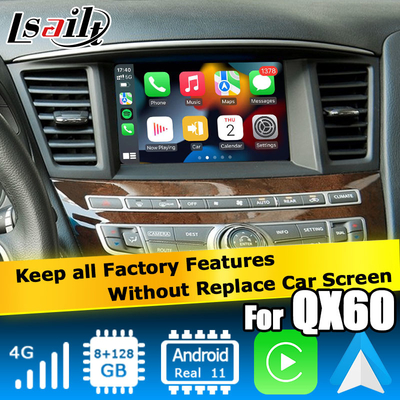 Infiniti QX60 GPS Android Otomatik Carplay Navigasyon Sistemi Multimedia Arayüzü Android 11 8+128GB
