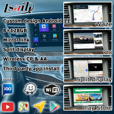 Infiniti QX60 GPS Android Otomatik Carplay Navigasyon Sistemi Multimedia Arayüzü Android 11 8+128GB