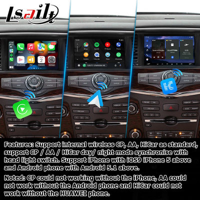 Nissan Patrol Y62 Armada Qualcomm taban Araç Navigasyon Kutusu Carplay GPS Navigasyon Cihazı