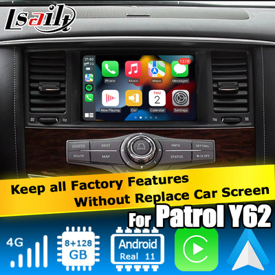 Nissan Patrol Y62 Armada Qualcomm taban Araç Navigasyon Kutusu Carplay GPS Navigasyon Cihazı