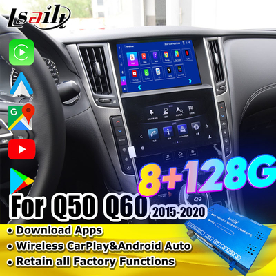 Infiniti Q50 Q60 2014-2020 için Lsailt Android Infotainment Modülü, CarPlay Arabirimi, Android Navigasyon Kutusu