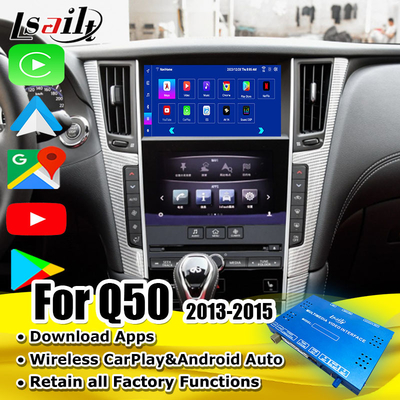 Infiniti Q50 2013-2015 Araç içi multimedya entegrasyon sistemleri için Android 11 Akıllı Infotainment Modülü, CarPlay Box