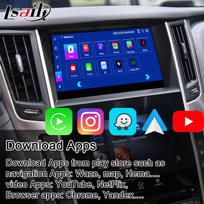 Infiniti Q50 2013-2015 Araç içi multimedya entegrasyon sistemleri için Android 11 Akıllı Infotainment Modülü, CarPlay Box
