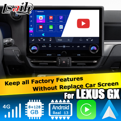 Lexus GX550 GX550h Anroid 13 video arayüzü Qualcomm 6125 8+128GB tabanlı
