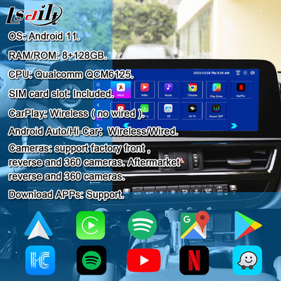 Lexus ES 2022-2024 RX NX LX GX LS için 8+128GB Android Infotainment Modülü... YouTube, NetFlix, Google Play, Waze ile