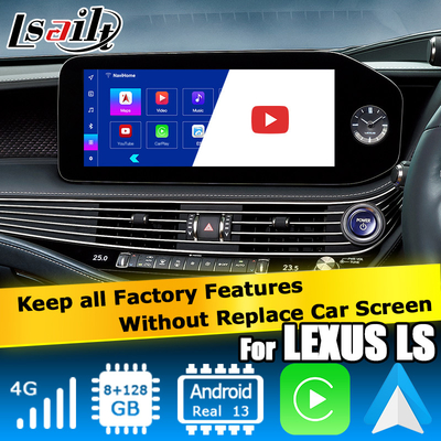 Lexus LS500h LS500 LS350 2022 Android 13 video arayüzü 8+128GB Qualcomm tabanlı