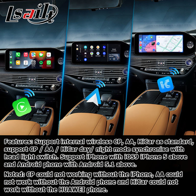 Lexus LS500h LS500 LS350 2022 Android 13 video arayüzü 8+128GB Qualcomm tabanlı