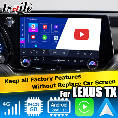 Lexus TX550h+ TX350 TX500h Octa çekirdeği 2.0Ghz 8+128GB carplay ile Android 13 video arayüzü