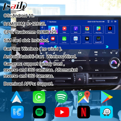 Lexus GX550 2024 RX NX LX ES için Pin to Pin Android Infotainment Arayüzü YouTube, NetFlix, Google Play, Waze dahil