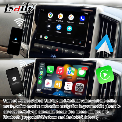8+128GB Qualcomm Android Multimedia Video Arayüzü Land Cruiser 2013-2021 LC200, VX_R, GX_R ile Kablosuz CarPlay