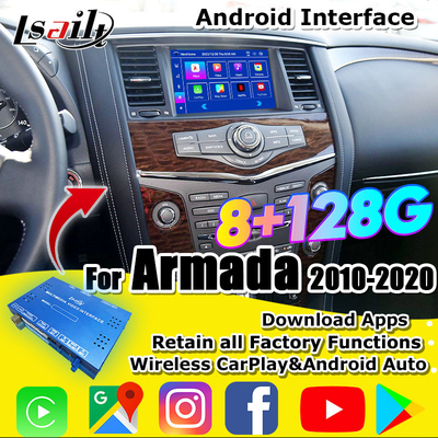 Nissan Armada Patrol Destek Baş Yastığı Ekranı, Kablosuz CarPlay, NetFlix için Lsailt 8G Akıllı Infotainment Modülü