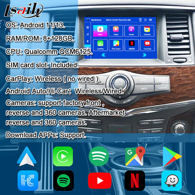 Nissan Armada Patrol Destek Baş Yastığı Ekranı, Kablosuz CarPlay, NetFlix için Lsailt 8G Akıllı Infotainment Modülü