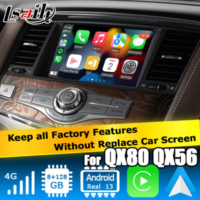 Infiniti QX80 / QX56 Android Otomatik Carplay Arayüzü Qualcomm 8+128 tabanlı