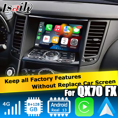 Android 13 Navigasyon Araba Video Arayüzü Destek Waze / Youtube Infiniti QX70 / FX50 FX35 FX37 için