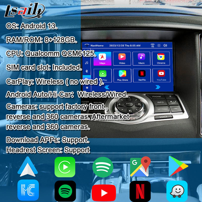 Nissan Maxima 09-15 Infiniti G37 için Lsailt 8G CarPlay&Android Video Arayüzü Google, YouTube, NetFlix ile