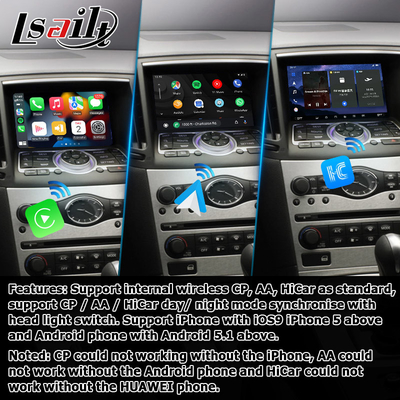 Infiniti G serisi Skyline G37 G25 G35 Q40 V36 Android 13 video arayüzü carplay android auto ile