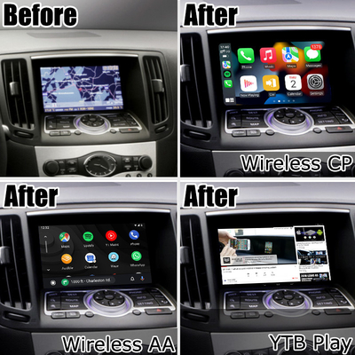 Infiniti G serisi Skyline G37 G25 G35 Q40 V36 Android 13 video arayüzü carplay android auto ile