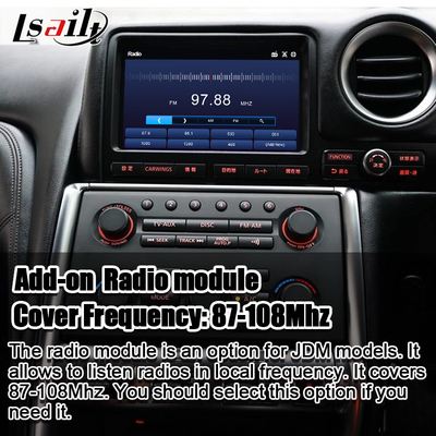 Kablosuz CarPlay Arayüzü / GT-R GTR R35 2008-2010 JDM Modeli için Android Infotainment Modülü NetFlix, YouTbe dahil