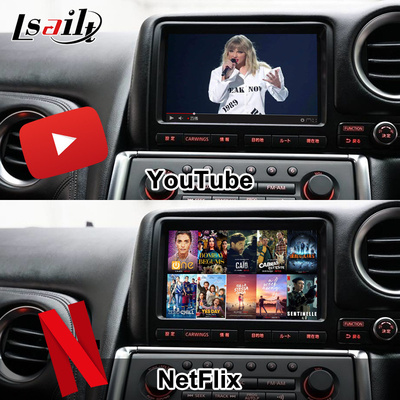 Kablosuz CarPlay Arayüzü / GT-R GTR R35 2008-2010 JDM Modeli için Android Infotainment Modülü NetFlix, YouTbe dahil