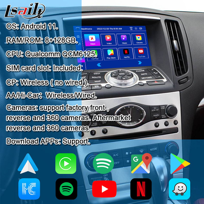 Infiniti G35 G37 Q60 Q40 için 8G Android Infotainment Modülü 2008-2016 YouTube dahil, Google Play by Lsailt
