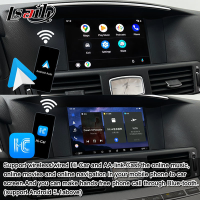 Infiniti Q70 M45 M25 2010- Kablosuz CarPlay Kutusu, Android Auto, NetFlix için 8G Qualcomm Android Multimedia Arayüzü