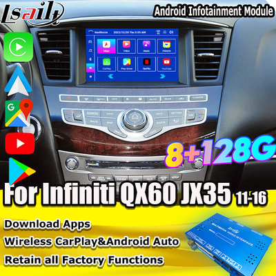 Infiniti QX60 JX35 2011-2020 için Lsailt 8G Android Multimedia Arayüzü Entegre Kablosuz CarPlay, Android Auto